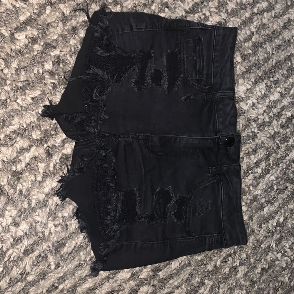 AE denim shorts